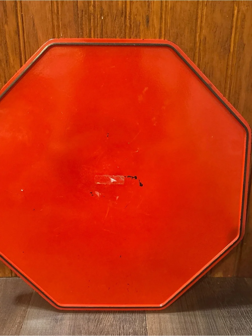 Red Floral Octagonal Wall Tray - Brand